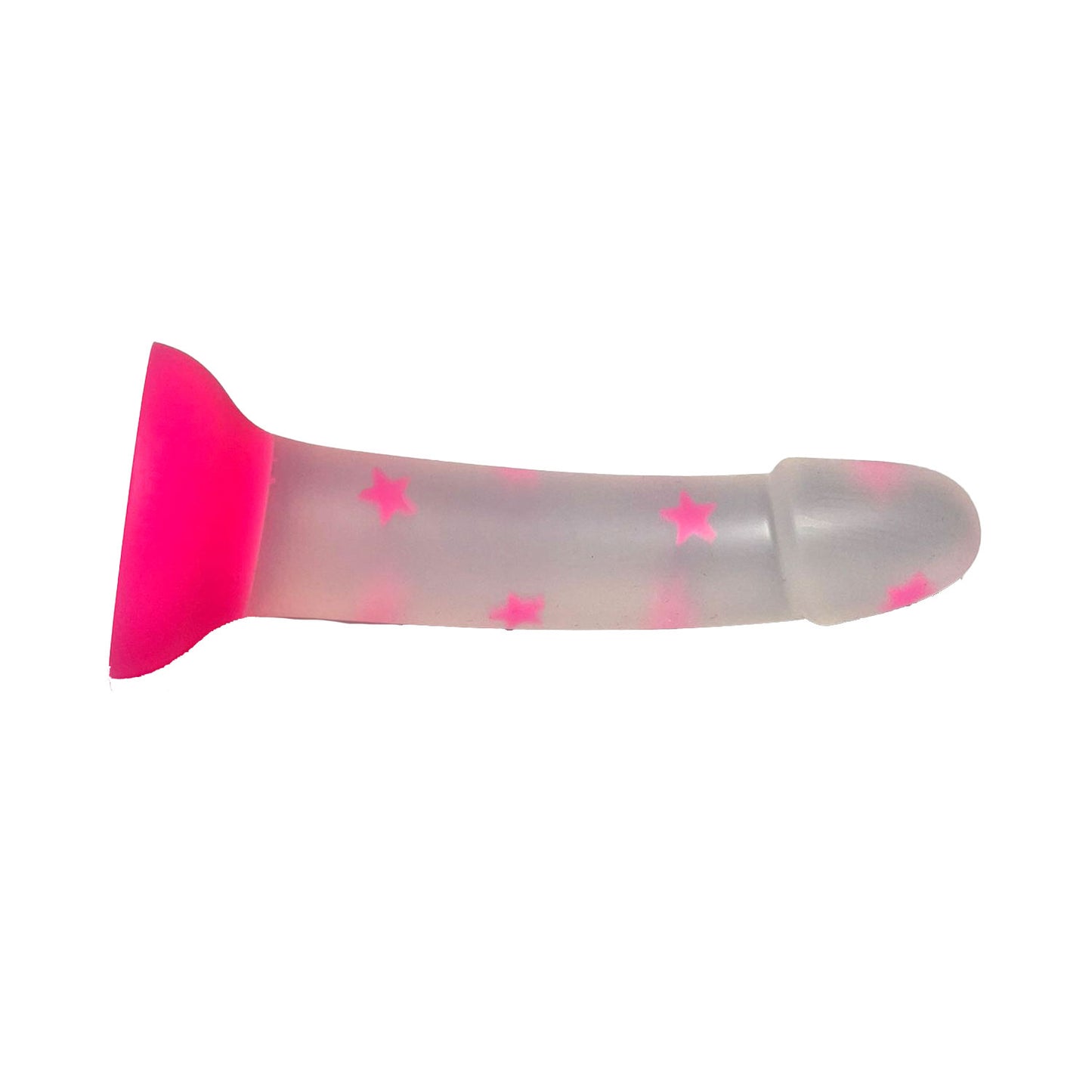 Unicorn Collections - 6.8-inches Pink Heart Silicone Suction Cup Dildo Glow in the Dark