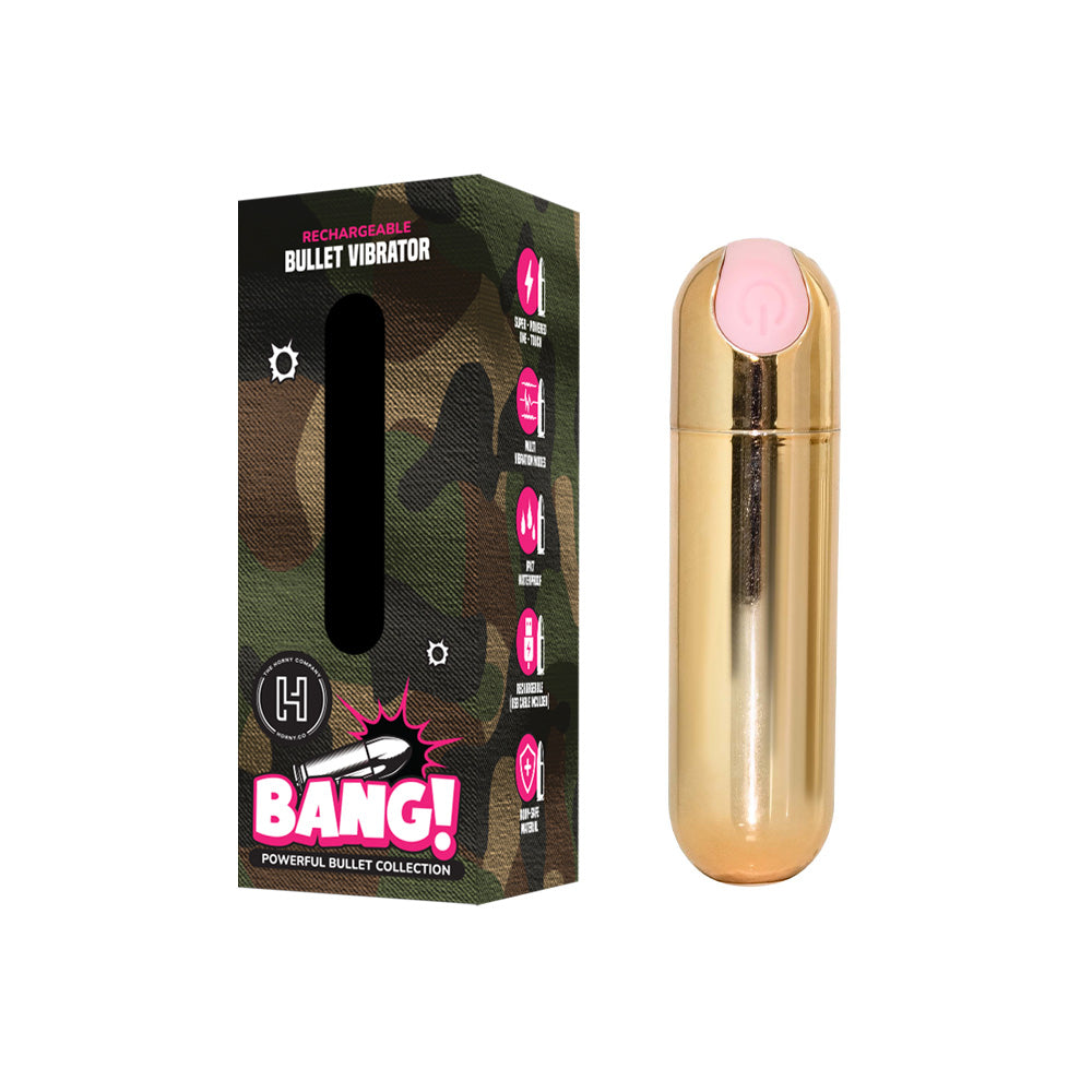 Bang! - Rechargeable Bullet Vibrator Gold Pink