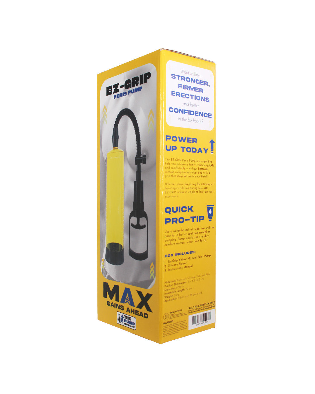 The Pump Specialist - Ez-Grip Penis Pump Yellow
