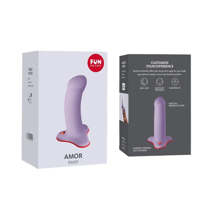 Fun Factory - Amor Harness-Compatible Silicone Dildo with Suction Cup Lavender