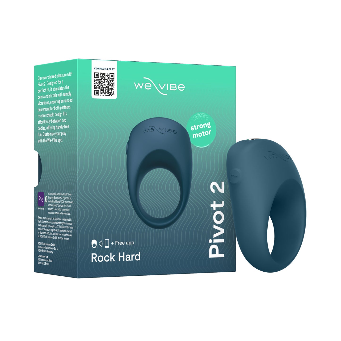 We-Vibe - Pivot 2 App-Controlled Cock Ring Slate