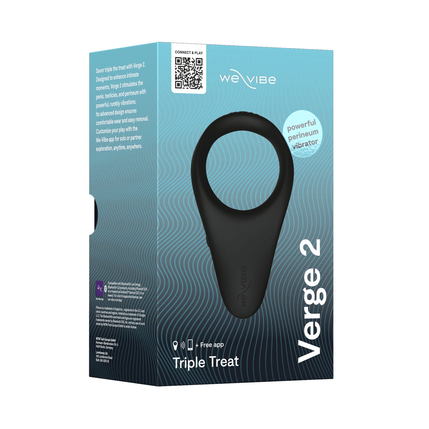 We-Vibe - Verge 2 App-Controlled Triple Stimulation Cock Ring Black
