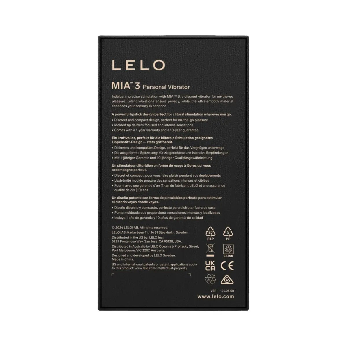 Lelo - Mia 3 Silicone Clitoral Vibrator Deep Rose