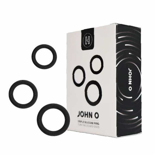 The Horny Company - John O Triple Silicone Cock Ring (Set of 3, Black)