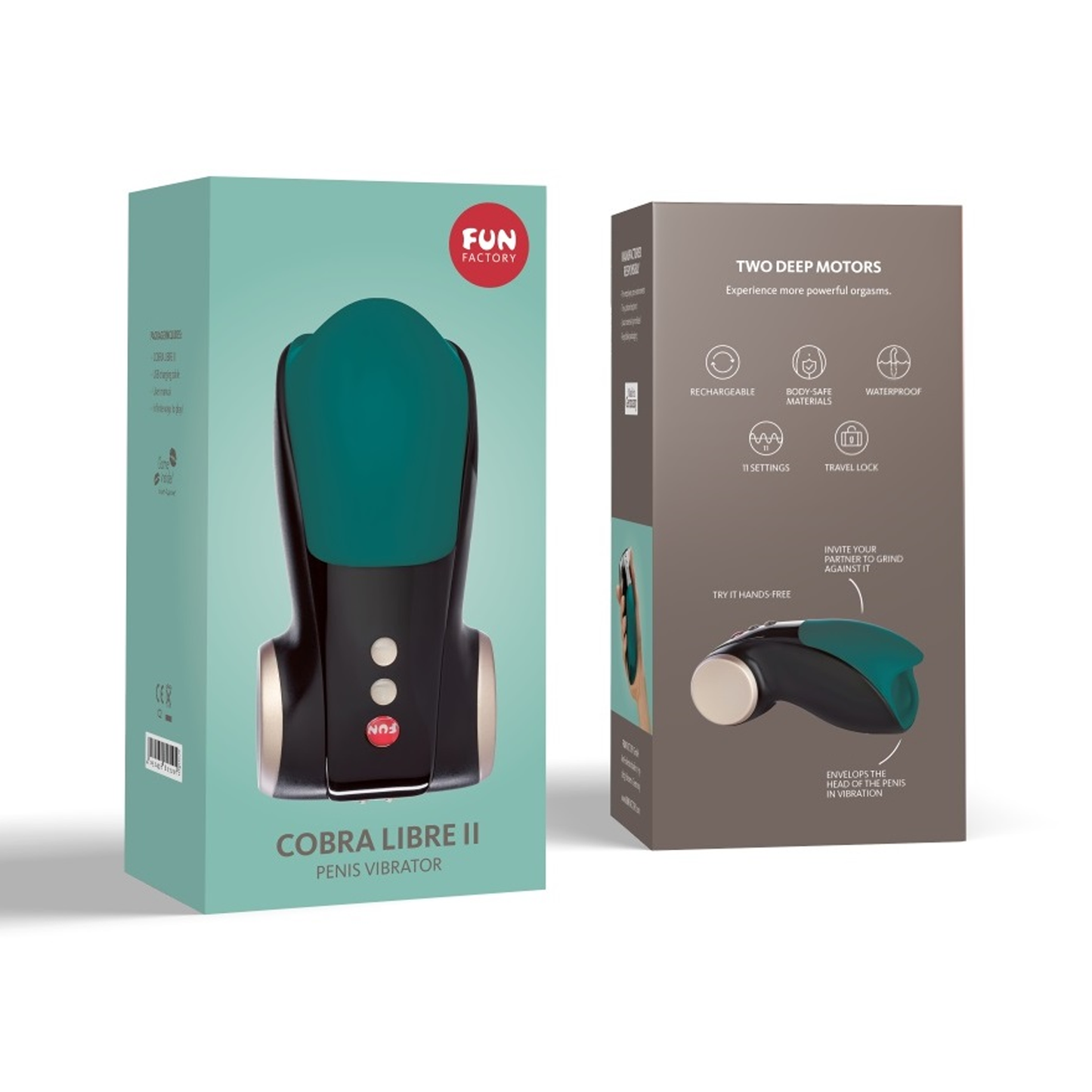 Fun Factory - COBRA Libre V2 Penis Head Vibrator (Black/Deep Sea Blue)