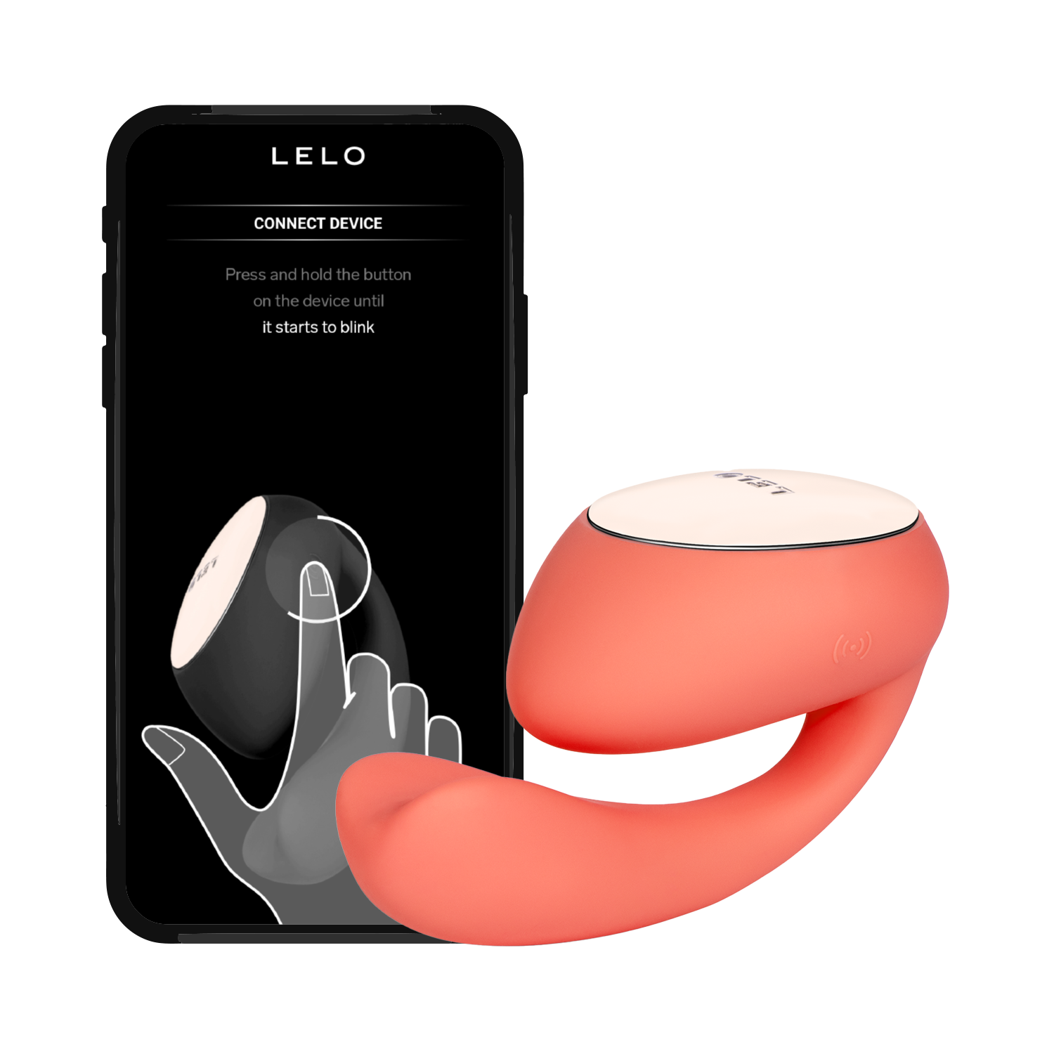 Lelo - Ida Wave App Controlled Dual Stimulation Massager Coral Red