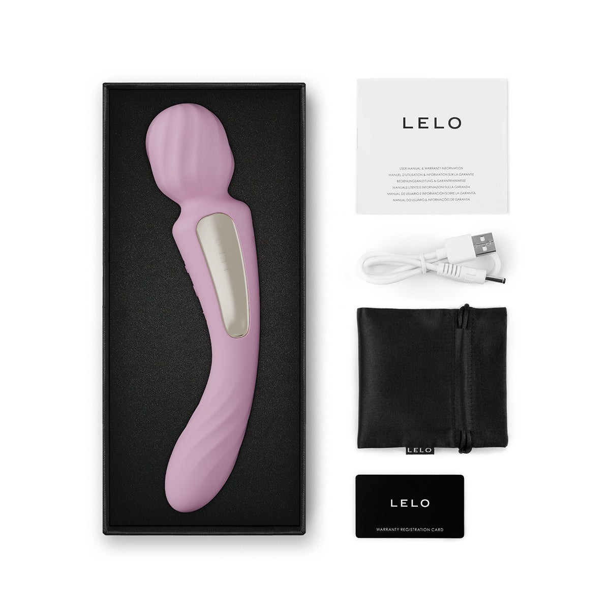Lelo - Switch App-Controlled Double-sided Wand Vibrator Soft Pink