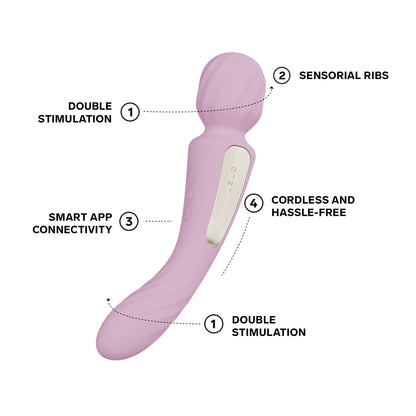 Lelo - Switch App-Controlled Double-sided Wand Vibrator Soft Pink
