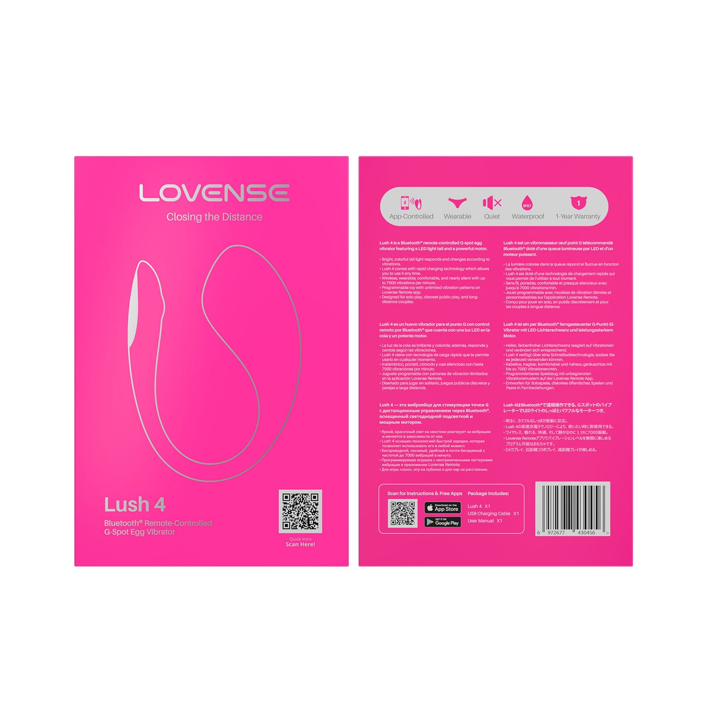 Lovense - Lush 4 App-Controlled G-Spot Egg Vibrator