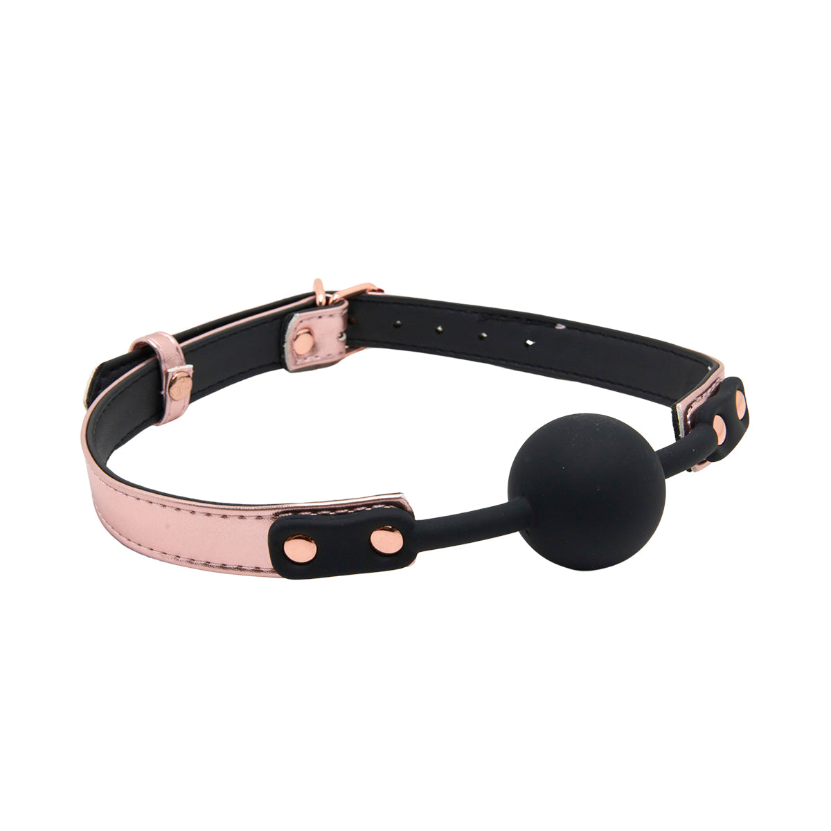 SM Club - Silicone Ball Gag Rose Gold