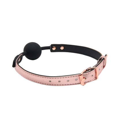 SM Club - Silicone Ball Gag Rose Gold