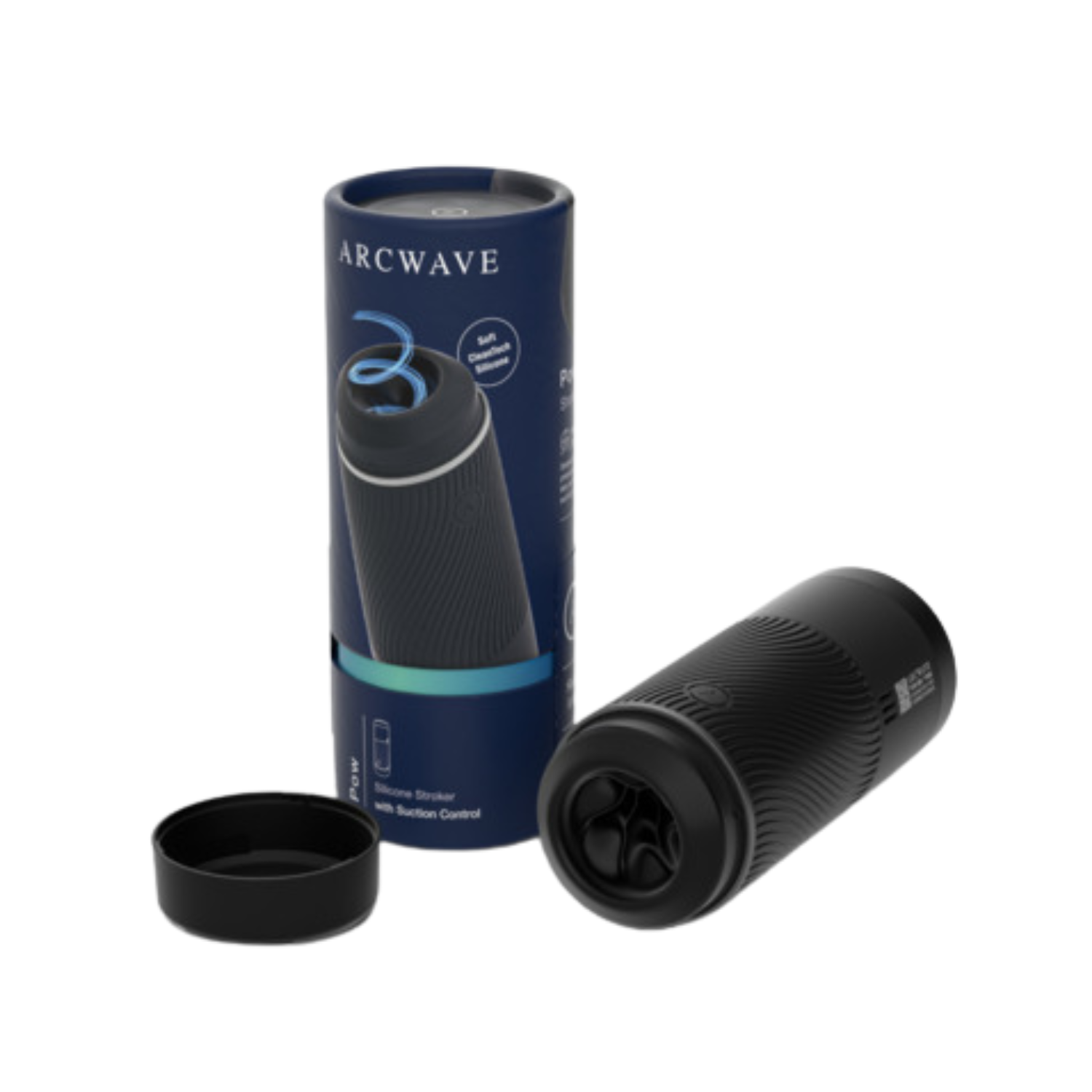 Arcwave - Pow Manual Stroker CleanTech SIlicone Male Masturbator (Black)