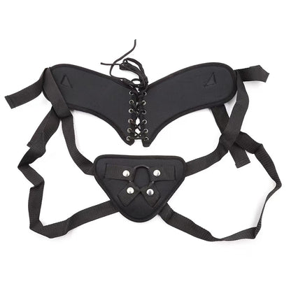 Black Dragon Strap-on Harness with Lace Details