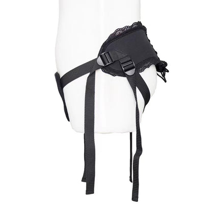 Black Dragon Strap-on Harness with Lace Details
