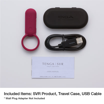 Tenga - SVR Smart Vibe Ring Couple Vibrator Carmine 