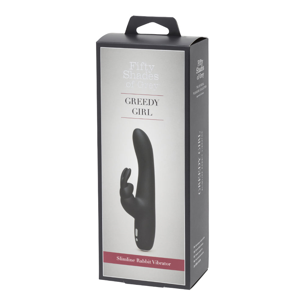 Fifty Shades Of Grey - Greedy Girl Rechargeable Slimline Rabbit Vibrator