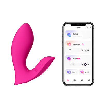 Lovense - Flexer App-Controlled Dual Stimulation Panty Vibrator (Pink)