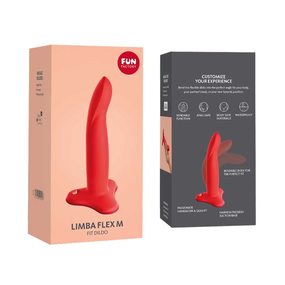 Fun Factory - Limba Flex Bendable Silicone Dildo with Suction Cup Medium