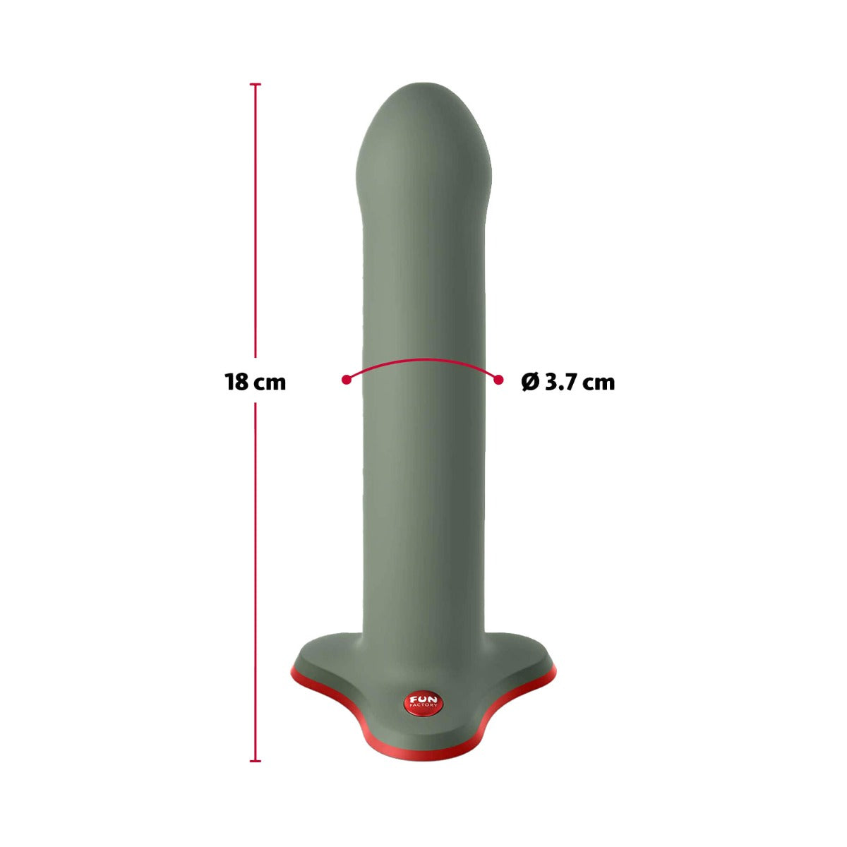 Fun Factory - Magnum Harness-Compatible Silicone Dildo with Suction Cup Wild Olive