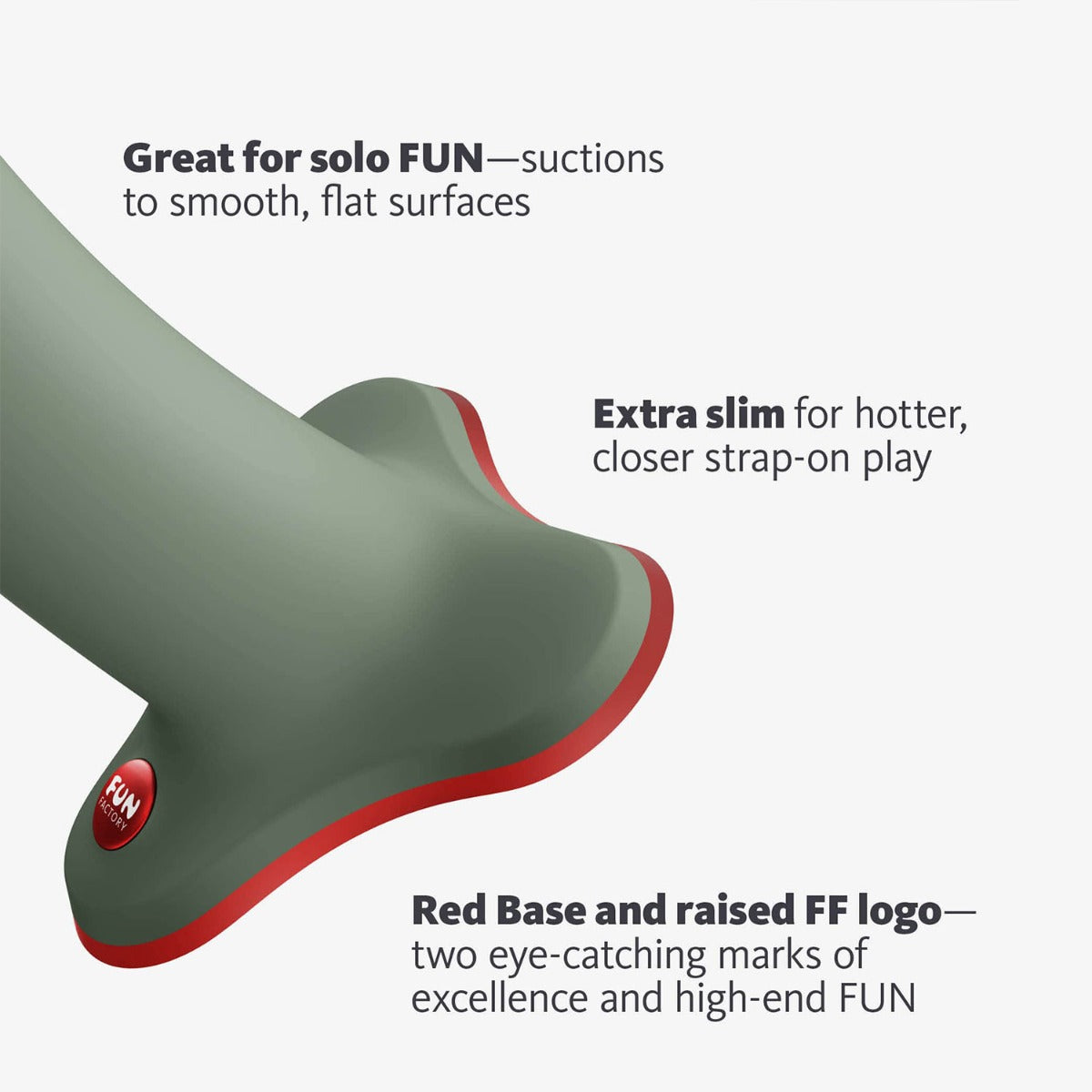 Fun Factory - Magnum Harness-Compatible Silicone Dildo with Suction Cup Wild Olive