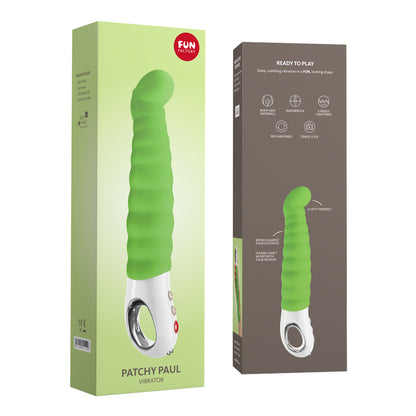 Fun Factory - Patchy Paul Ribbed Rechargeable G Spot Vibrator fresh green