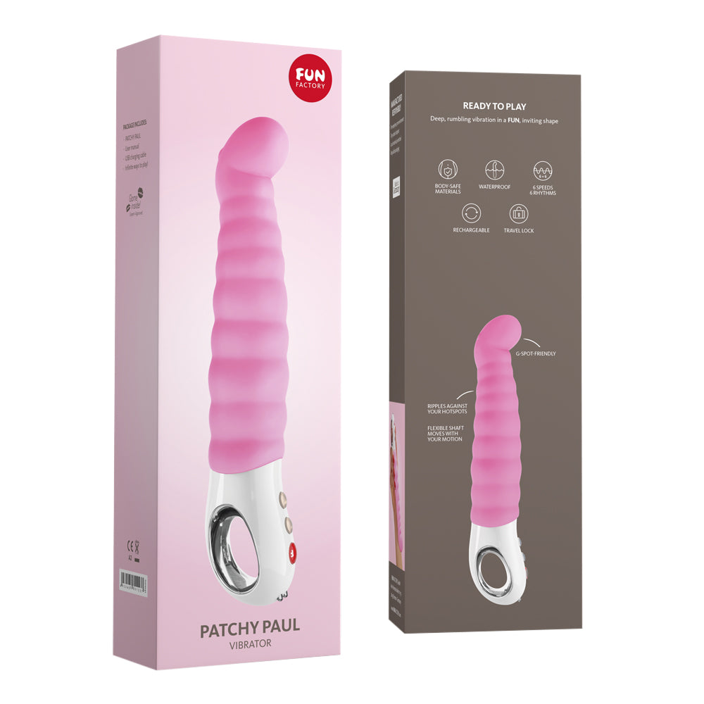 Fun Factory - Patchy Paul Ribbed Rechargeable G Spot Vibrator Pink