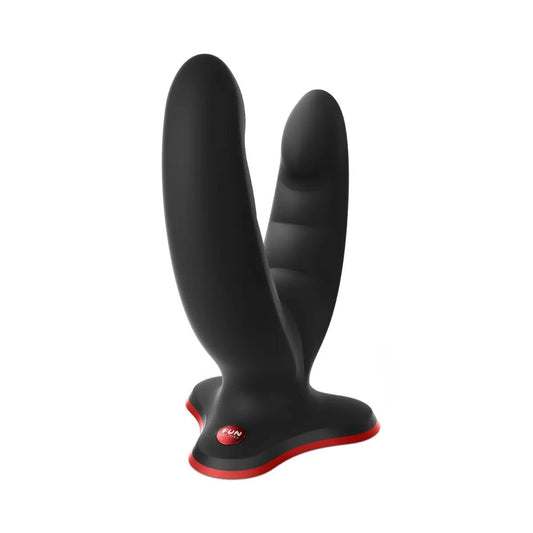 Fun Factory - Ryde Double Head Grinding Silicone Dildo with Suction Cup Black