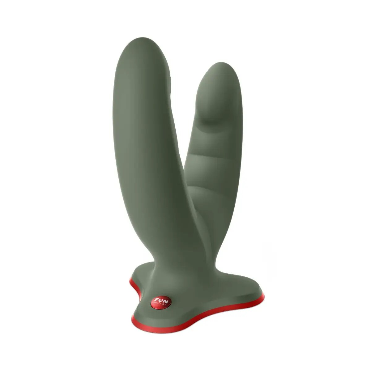 Fun Factory - Ryde Double Head Grinding Silicone Dildo with Suction Cup Wild Olive