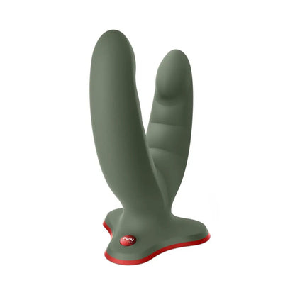 Fun Factory - Ryde Double Head Grinding Silicone Dildo with Suction Cup Wild Olive