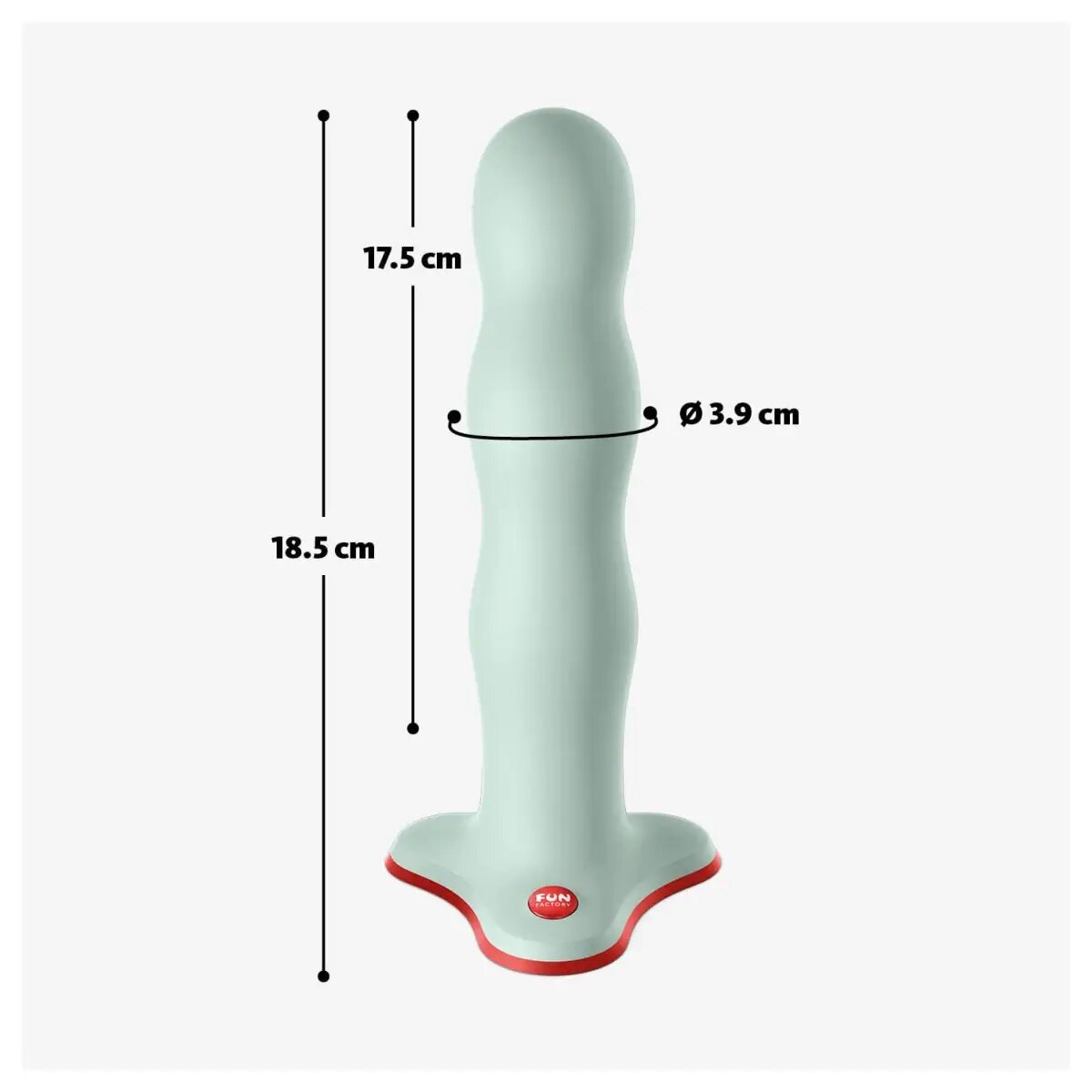 Fun Factory - Bouncer Weighted Silicone Rumbling Dildo Sage Green