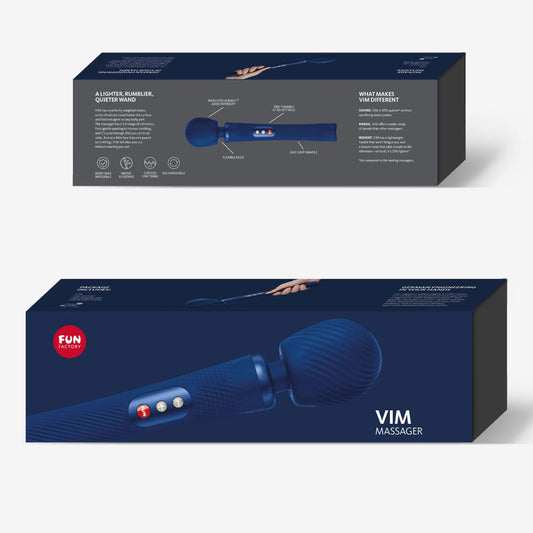  Fun Factory - VIM Rechargeable Powerful Weighted Vibrating Wand Midnight Blue