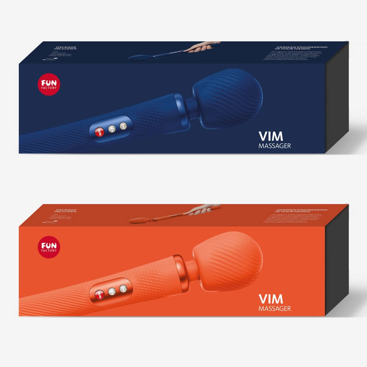  Fun Factory - VIM Rechargeable Powerful Weighted Vibrating Wand Sunrise Orange