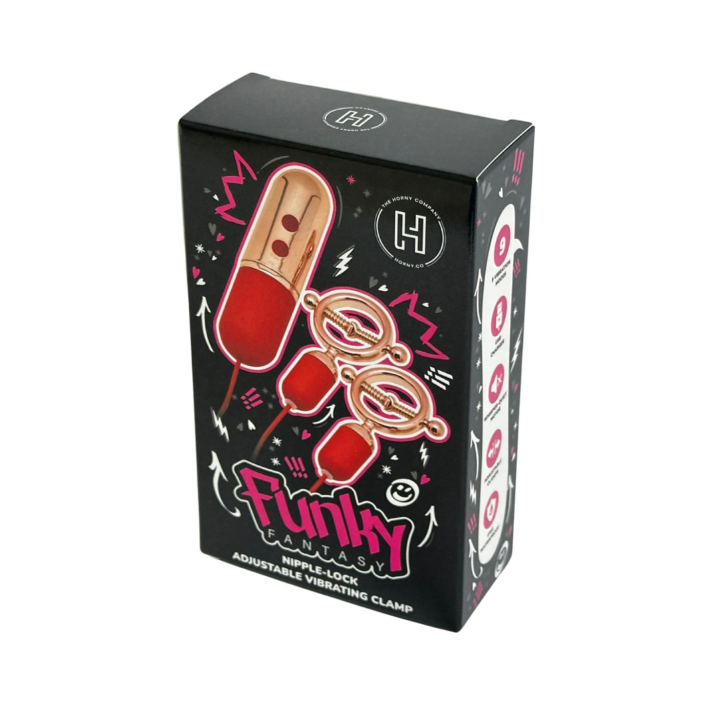 Funky Fantasy Series - Adjustable Vibrating Nipple Clamp