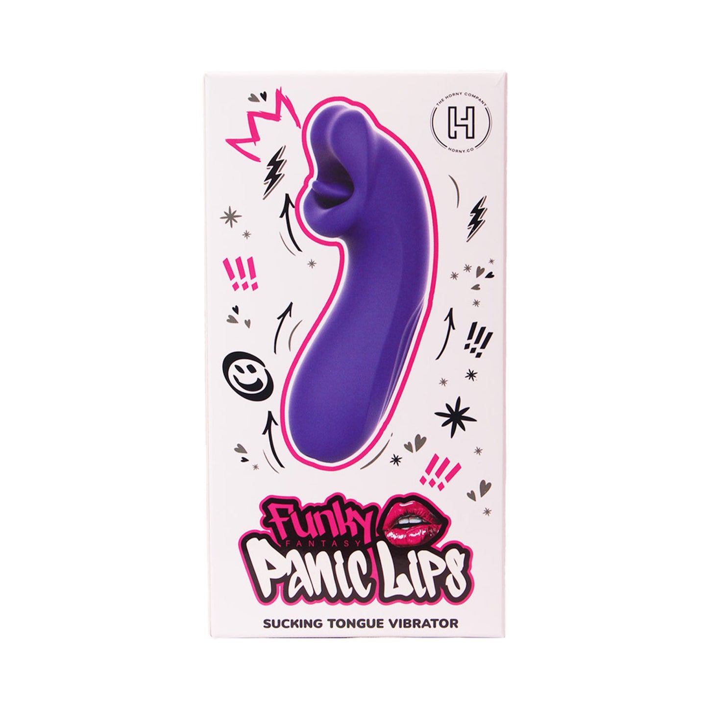 Funky Fantasy Series - Panic Lips  Silicone Biting Tongue Vibrator