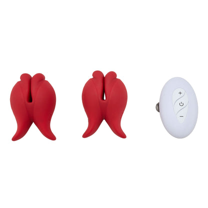 Funky Fantasy Series - Panic Lips Vibrating Nipple Clamps