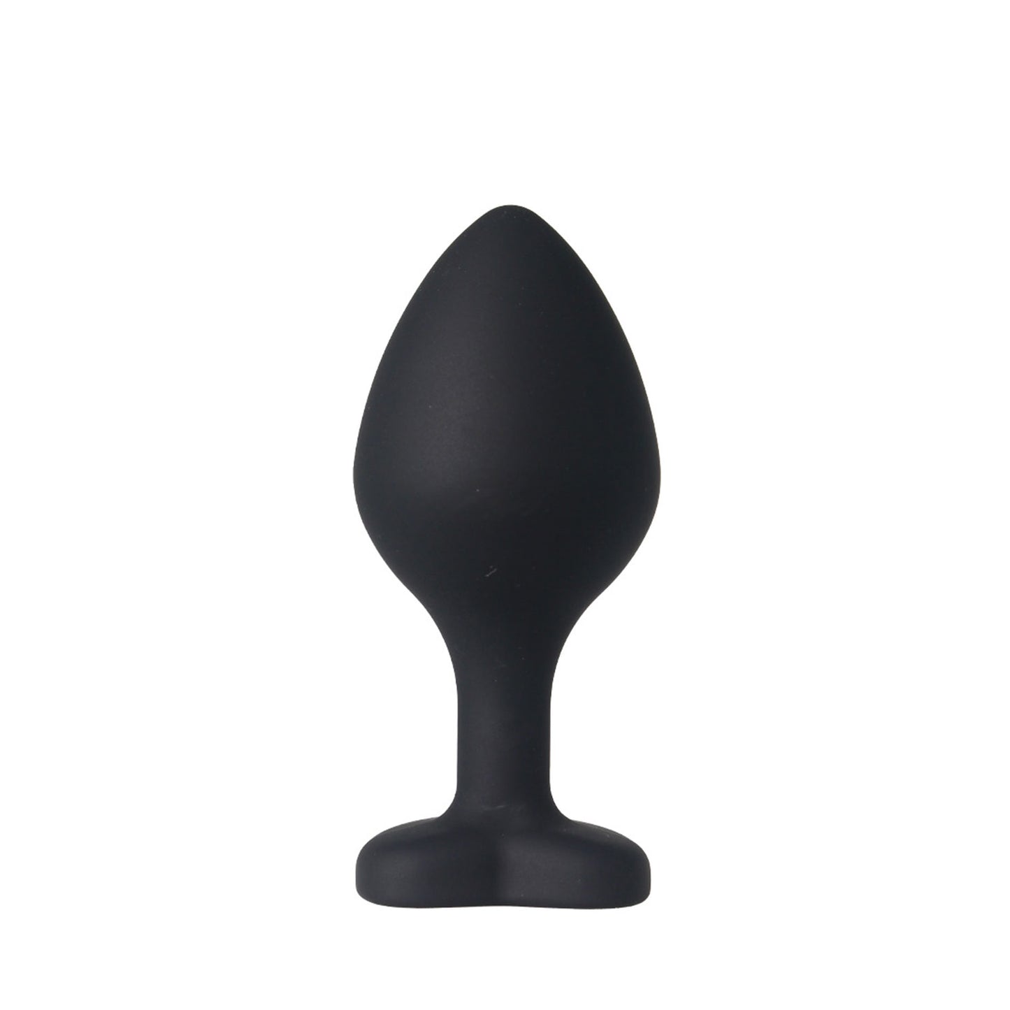 Funky Fantasy Series – Red Heart Gem Black Silicone Anal Plug Medium