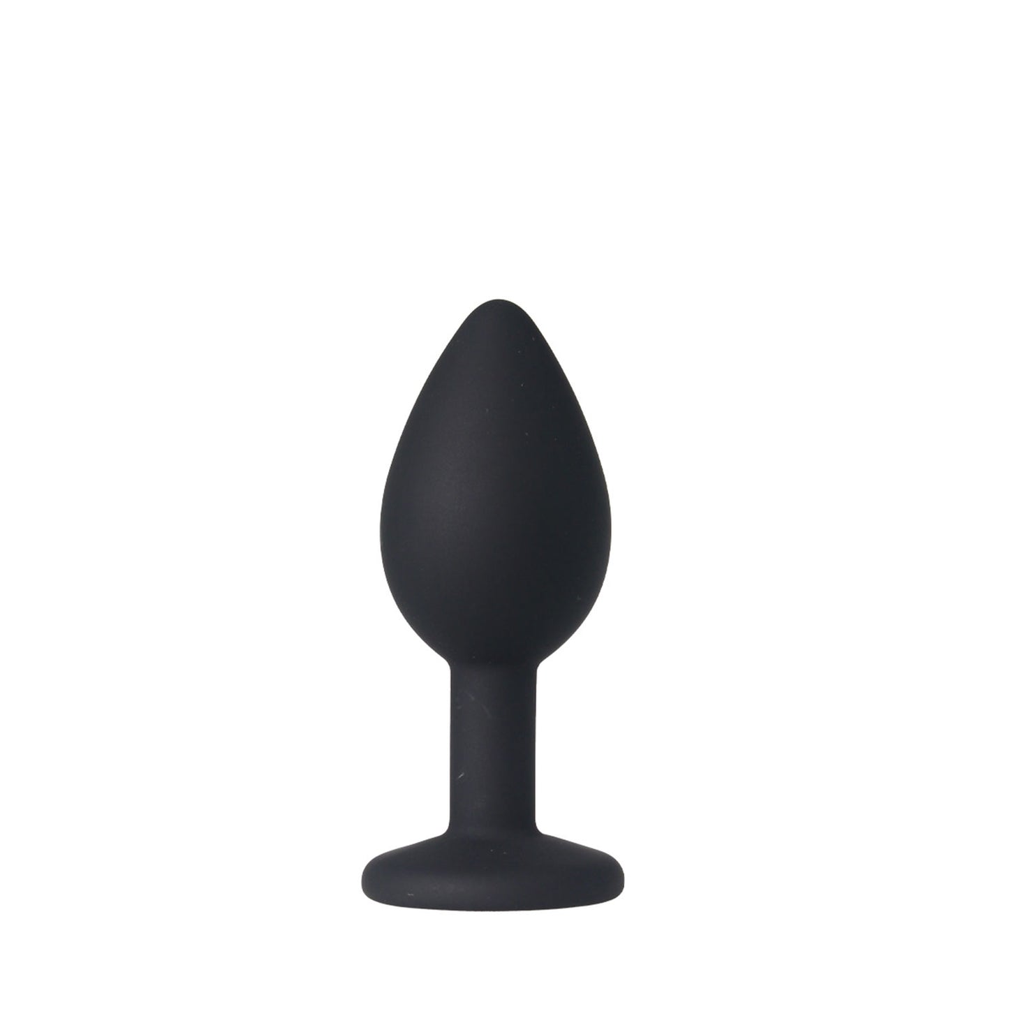 Funky Fantasy Series - Red Gem Black Silicone Anal Plug Small