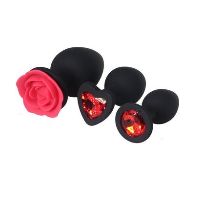 Funky Fantasy Series - Red Gem and Blooming Rose Anal Training Kit