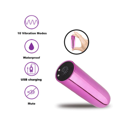 Funky Fantasy Series - Bullet Vibrator Pink Metallic