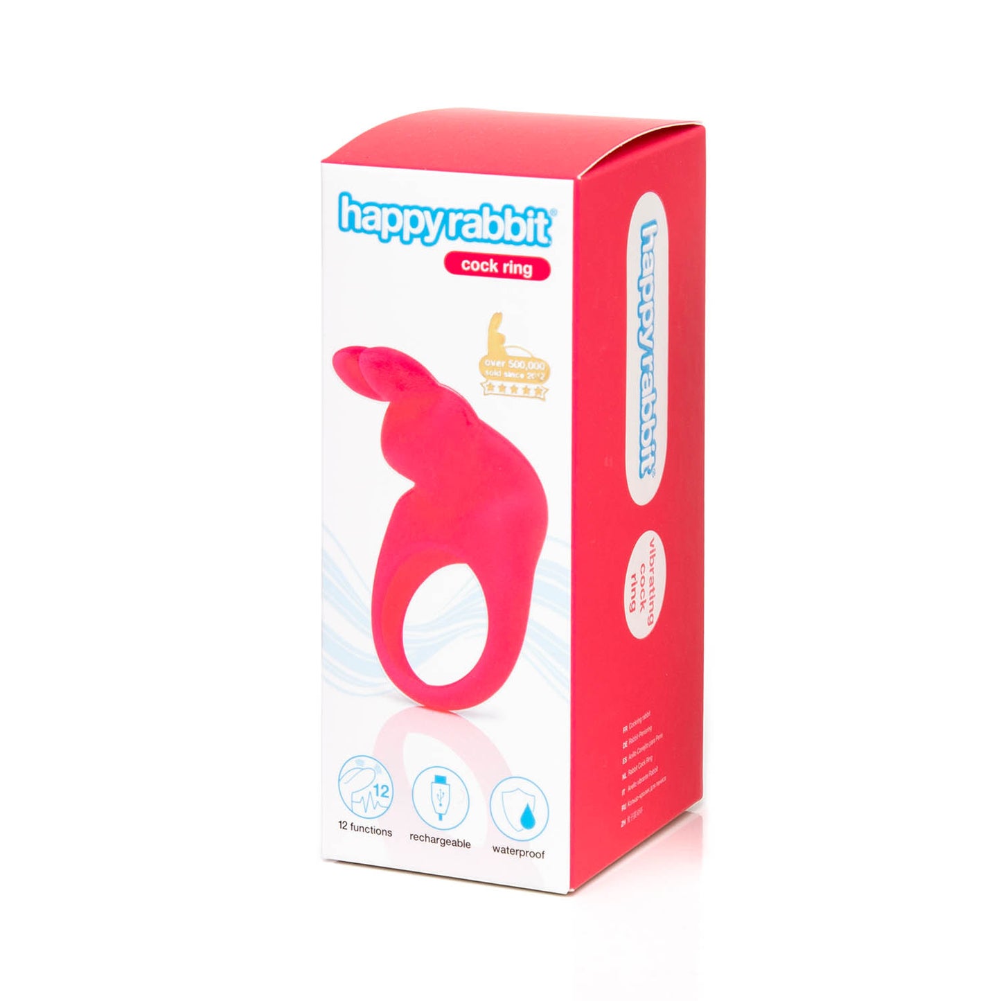 Happy Rabbit - Rechargeable Silicone Cock Ring with Vibrating Rabbit Pink