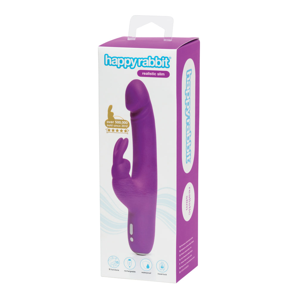 Happy Rabbit - Slimline Realistic Rechargeable Rabbit Vibrator