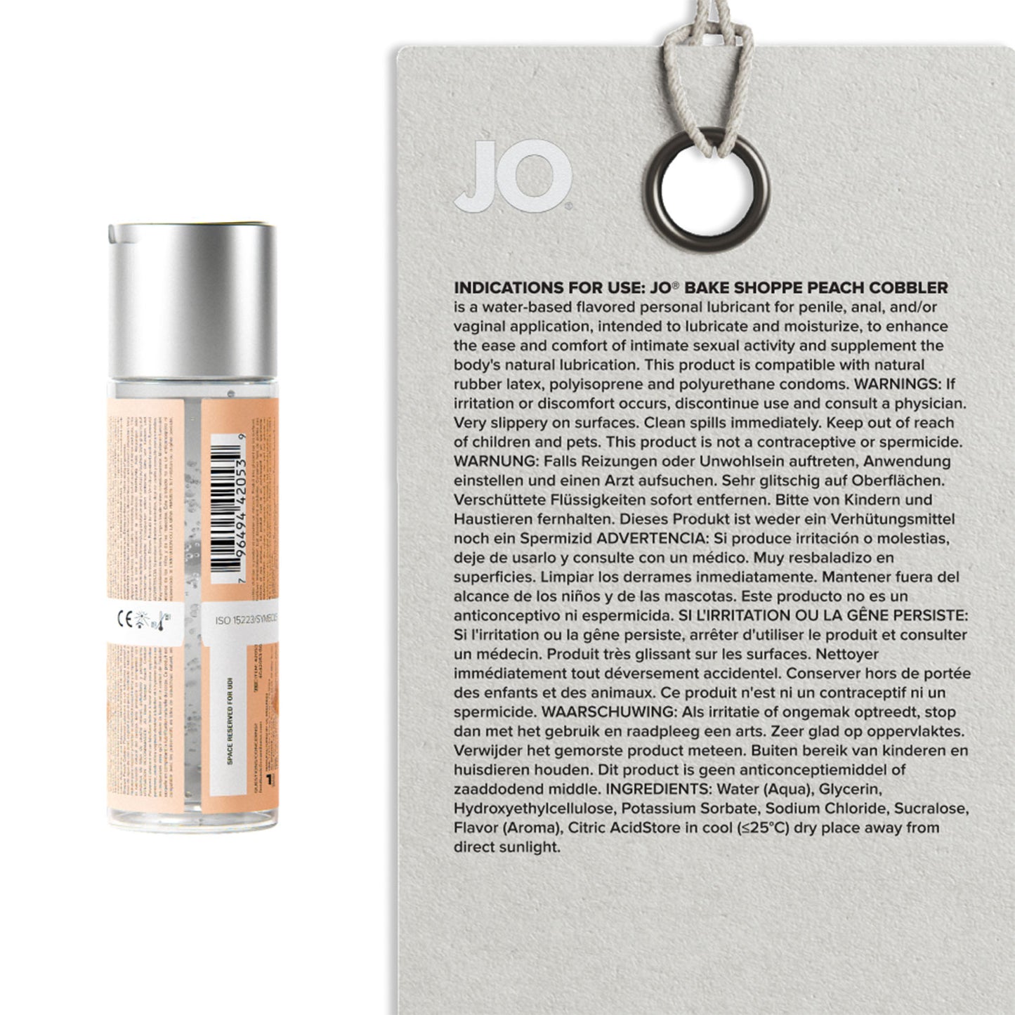 JO - Bake Shoppe Flavoured Lubricant Peach Cobbler 30 mL