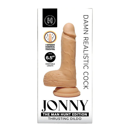 The Man Hunt - Jonny Realistic Rechargeable Thrusting Dildo 6.5 Inches with Remote