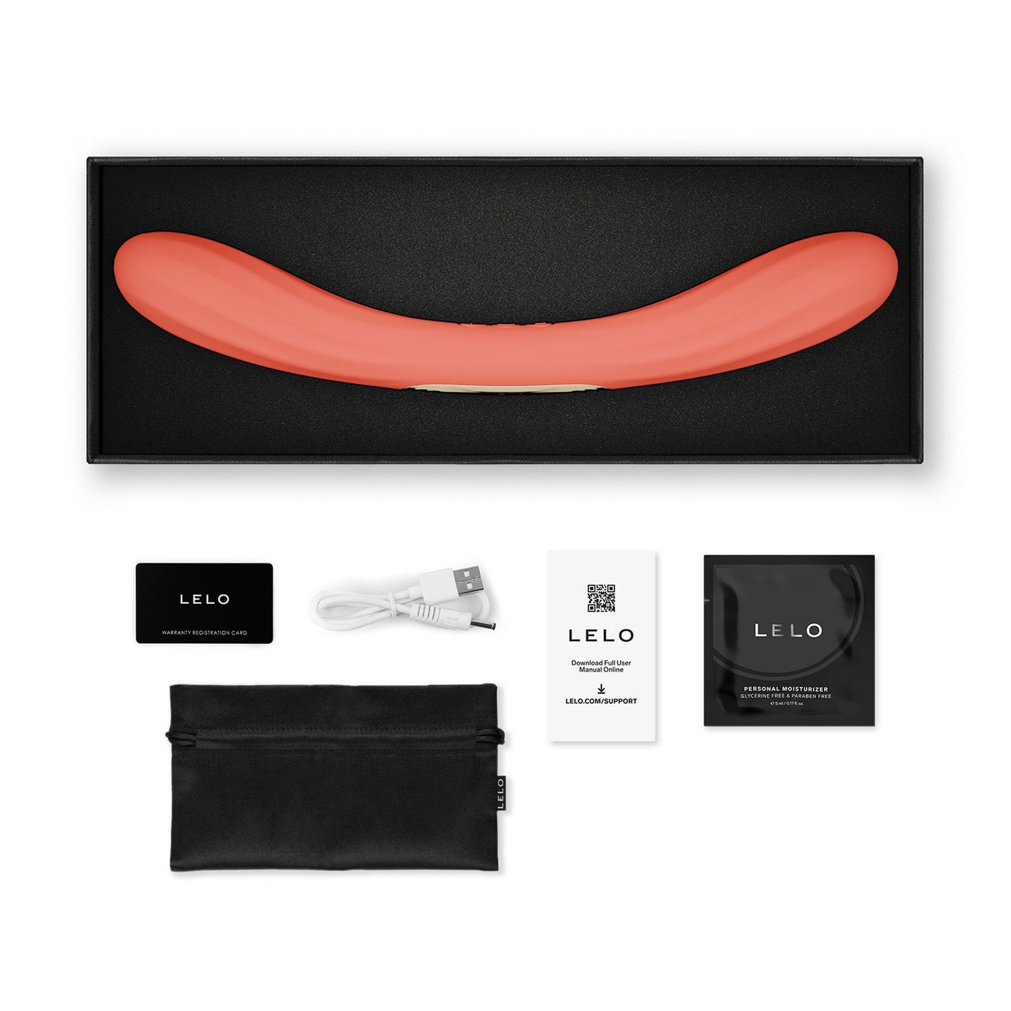 Lelo - Boomerang App-Controlled Dual Ended Vibrator Coral Red