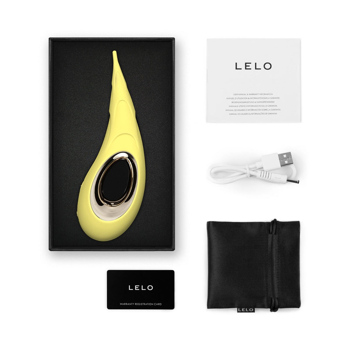 Lelo - Dot Cruise Rechargeable Clitoral Pinpoint Vibrator Lemon Sorbet