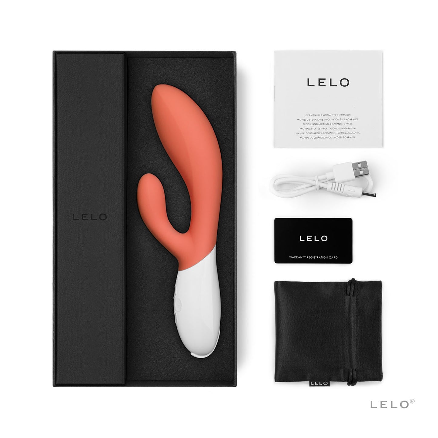 Lelo - Ina 3 Coral Rabbit Vibrator