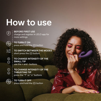 [PRE-ORDER] Lelo - Ina Thrust App-Controlled Rabbit Vibrator Black