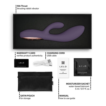 [PRE-ORDER] Lelo - Ina Thrust App-Controlled Rabbit Vibrator Purple Twilight