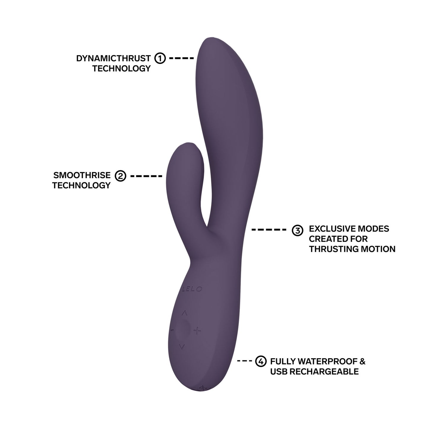 [PRE-ORDER] Lelo - Ina Thrust App-Controlled Rabbit Vibrator Purple Twilight