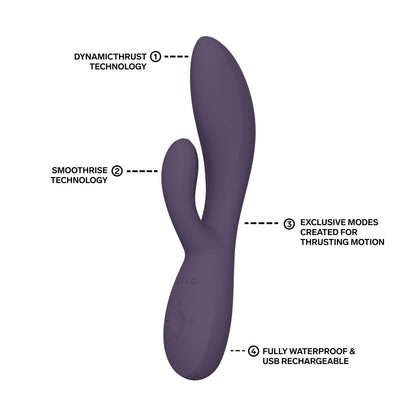 [PRE-ORDER] Lelo - Ina Thrust App-Controlled Rabbit Vibrator Purple Twilight